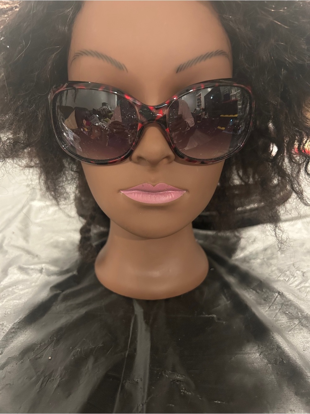 Revlon Oversized Red Tortoiseshell Gradient Lens Sunglasses